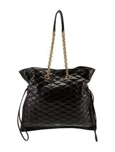 Saint Laurent ToteFrom the 2023 CollectionBlack LeatherGold-Tone HardwareChain-Link Handles & Chain-Link Shoulder StrapsCanvas Lining & Single Interior PocketOpen TopUnfortunately, due to restrictions, this item may not be eligible for shipping in all areas. Tote Handbags, Leather Tote, Chain Link, Saint Laurent, Women Handbags, Handles, Handbags, Chain, Leather