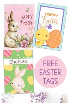 easter cards with the words happy easter written on them