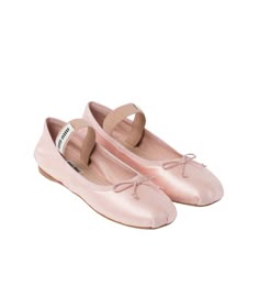 Find MIU MIU Satin Ballerinas on Editorialist. Upper with bow and elastic with knit logo label Fabric and knit logo label Leather sole and rubber heel layer Leather-covered insole Miu Miu Pink Shoes, Miu Miu Satin Ballerinas, Miu Miu Shoes Ballerina, Miu Miu Ballet Shoes, Miumiu Clothes, Miumiu Ballerinas, Ballet Shoes Aesthetic, Pink Ballet Flats Outfit, Flats Aesthetic