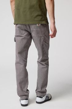 Dickies Garyville Hickory Stripe Pant | Urban Outfitters Striped Dickies Pants Outfit, Custom Dickies Pants, Dickies Leopard, Dickies Hickory Stripe Pants, Dickies Cutoff Pants, Dickies Workwear, Utility Pants, Striped Pants, Work Pants