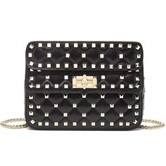 Free U.S. shipping. Style:  , color:Black, suite for season：Spring, Summer, Autumn, Winter ，Anniversary, Date, Formal Event, Going out, Hanging out, Music Festival, Material Genuine Leather, Black Rockstud Leather Quilted Handbags Foldover Crossbody Chain Bags Leather Party Bag With Studs, Studded Leather Party Bag, Chic Studded Crossbody Shoulder Bag, Chic Studded Shoulder Bag For Party, Chic Party Shoulder Bag With Studs, Elegant Evening Shoulder Bag With Rivets, Studded Evening Shoulder Bag, Evening Shoulder Bag With Studs, Rectangular Party Bags With Rivets