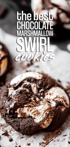 the best chocolate marshmallow swirl cookies