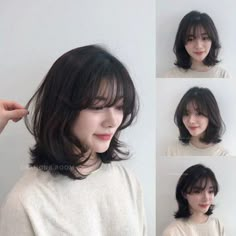 Round Face Bangstyle Short Hair, Wolfcut Short Hair With Bangs, Short Wolfcut With Bangs, Wolfcut With Bangs