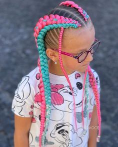 Fulani Braids Hairstyles With Color, Braids Hairstyles With Color, Hairstyles With Color, Expression Braiding Hair, Kids Hair Color, Yellow Hair Color