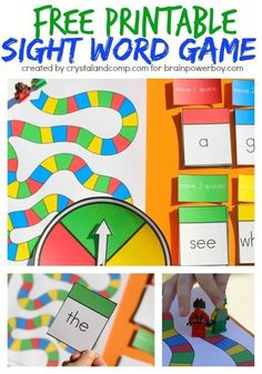 the free printable sight word game for kids