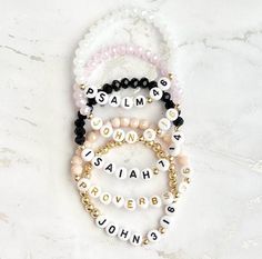 Bible Study Gifts For Women Small Groups, Women Small Group, Verse Bracelet, Wwjd Bracelet, Favorite Bible Verse, Bible Verse Bracelet, Bible Study Gifts, Braided Bracelet Diy, Faith Bracelet