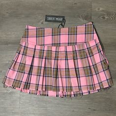 Brand New With Tags Basic Clothes, Plaid Mini Skirt, Current Mood, Basic Outfits, Dolls Kill, Pink Purple, Mini Skirt, Womens Bottoms, Womens Skirt