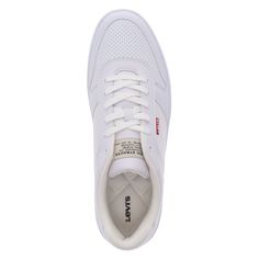 Don’t limit your bold style and fashion sense to special occasions or bigwig days at work, take your casual days to a new level with these Levi’s lowtop sneakers. Designed to show off your best look no matter where your day takes you, these men’s shoes are made with synthetic vegan leather and feature Levi’s iconic, retro-inspired design. Plus, these shoes are made to go as hard as you do with their durable rubber outsole, cushioned footbed, and breathable mesh lining. The crisp, multi-textured White Shoes Outfit Men, White Shoes Outfit, Shoe Warehouse, Hightop Sneakers, Closed Toe Shoes, Bold Style, Round Toe Heels, Vintage Inspired Design, Casual Lace