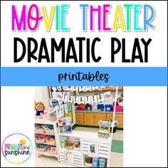 the movie theater dramatic play printables for students to use on their own walls