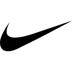 a black nike logo on a white background