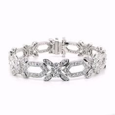 Slim vintage / retro inspired platinum bracelet. Adorned with round natural white diamonds 8.31 ct. Diamonds in G-H color clarity VS. Length: 18.5 cm Width: 1.3 cm Weight: 39 g Platinum Bracelet, Hand Jewelry, Gold Diamond Rings, White Diamonds, Retro Inspired, Diamond White, Diamond Rings, Jewelry Inspiration, Diamond Jewelry