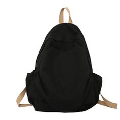 UAKISS - 2024 Women's Backpack Fashion Academy Style Canvas Schoolbag Simple Large Capacity Retro Korean Edition High Quality Backpack Large Capacity Chest Bag Backpack For School, Large Capacity Chest Backpack For School, Solid Large Capacity Backpack For Students, Large Capacity Solid Color Backpack For Students, Black Large Capacity Canvas Bag For Students, Large Capacity Black Canvas Bag For Students, Functional Canvas Backpack For School, Functional Standard Backpack Canvas Bag For School, Casual Black Canvas Backpack