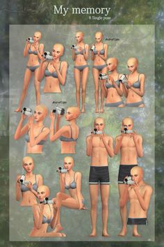 an image of the human body with different poses and gestures for each individual to see