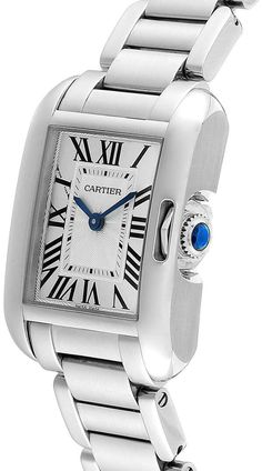 W5310022 | CRW5310022 NEW CARTIER TANK ANGLAISE WOMEN'S WATCH - Free Overnight Shipping - With Manufacturer Serial Numbers - Swiss Made - Silver Dial - Roman Numeral Hour Markers - Polished Stainless Steel Bezel - Sword Shaped Blue Hands - Roman Numeral Hour Markers - Crown Set with Sapphire Cabochon - Battery Operated Quartz Movement - Cartier Caliber 057 - 3 Year Warranty - Guaranteed Authentic - Certificate of Authenticity - Displayed Manufacturer Box & Manual - Polished Stainless Steel Case - Polished with Brushed Stainless Steel Bracelet - Scratch Resistant Sapphire Crystal - 30 Meters / 100 Feet Water-Resistant - 30.2mm x 22.7mm = 1 1/4" x 7/8" Case , 6" Adjustable Bracelet - Case Thickness: 7.19mm - Fixed Bezel - Stainless Steel Solid Case Back - Push & Pull Crown - Stainless Steel Cartier Tank Anglaise, Cartier Calibre, Sapphire Cabochon, Rolex Women, Cartier Tank, Cartier Men, Authentic Watches, Free Bracelet, Roman Numeral