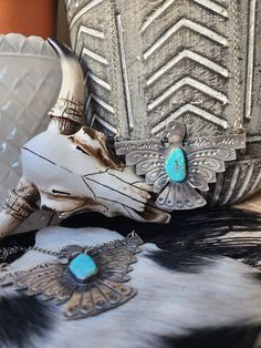 Sterling Silver Turquoise Thunderbird Necklace Navajo Handmade by Tim Yazzie Stamped by the Artist 19" Chain Navajo Pearls Sold Separately Thunderbird Necklace, Navajo Pearls, Squash Blossom Necklace, Western Leather, Instagram And Snapchat, Pendant Rings, Jewelry Case, Pop Up Shop, Silver Turquoise