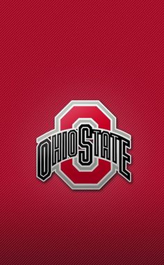 the ohio state logo on a red background