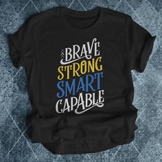 Down Syndrome Down Right Awesome Brave Shirt Capable Shirt Down Syndrome Shirt Awareness Shirts Buddy Walk, Braves Shirts, Mace Windu, Developmental Disabilities, School Trip, Awareness Shirt, March 21, Shirt Ideas, Cute Shirts