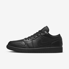 Inspired by the original that debuted in 1985, the Air Jordan 1 Low offers a clean, classic look that's familiar yet always fresh. With an iconic design that pairs perfectly with any 'fit, these kicks ensure you'll always be on point. Air Jordan 1 Low Black, Nike Air Jordan 1 Low, Mens Shoes Black, Mens Athletic Shoes, Nike Air Jordan 1, Vans Shop, Air Jordan 1 Low, Jordan 1 Low, Triple Black