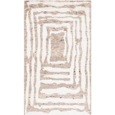 an abstract rug with white and grey stripes