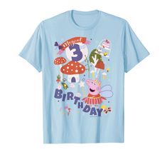 PRICES MAY VARY. Officially Licensed Peppa Pig Apparel 20HBPT00040A-001 Lightweight, Classic fit, Double-needle sleeve and bottom hem Peppa Pig Shirts, Pig Shirts, Fairy Princesses, Peppa Pig, 5th Birthday, 3rd Birthday, Teacher Shirts, 2nd Birthday, Fashion Company