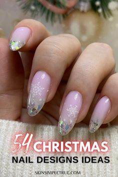 This post contains more than 54 Christmas nail design inspiration ideas that will definitely add to the festive holiday season. Whether you're looking for short Christmas nail ideas, simple green and red nails, snowflakes nail art design ideas, long acrylic nails, or easy French tips, you'll find them here. These cute Christmas nail art ideas for the holiday range from classic red nails with glitter sparkle, classy elegant gold glitter in snow designs to short and sweet almond round or square nails in white and pink nail base colors. Santa is in early this season. Green And Red Nails, Red Nails With Glitter, Short Christmas Nail Ideas, Nails In White, Christmas Nail Inspiration, Nails Snowflakes, Christmas Nails Design, Nail Base