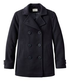 Premium quality guarantees that our women's lambswool peacoat will keep its good looks and retain its remarkable softness for season after season. Relaxed Fit. Best with midweight layer. Falls below hip. Casual style is slightly shaped for a flattering, nonbulky fit, even over a sweater. Center back length: size 12, misses' 29"; petite 27"; XL women's 31. Premium Italian lambswool is extra soft. Thinsulate™ insulation adds warmth without bulk. Updated with side panels for a fitted shape. Nautica Peacoat Womens, Womens Utility Jacket, Womens Jackets Casual, Wool Coat Women, Jean Jacket Women, Built To Last, Casual Jackets, Pea Coat, L L Bean