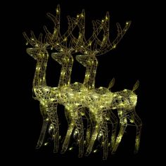 Weather-resistant material: These lighted acrylic reindeers are made of acrylic, and they can withstand humidity and rainy weather. They can also be easily cleaned with a damp cloth when needed. Energy-saving LED: These glowing reindeers are pre-lit with 140 LED lights, which are energy-saving and long-lasting. Colorful lighting effects: These Christmas decorations are designed with 8 different lighting effects: combination mode, waves, sequential mode, slowly glowing mode, flashing, slowly fading mode, twinkling and continuous lighting, which beautifully light up and create a magical holiday atmosphere. Note: The included USB connector is not waterproof so this part has to avoid water, but thanks to the extension cable the Christmas decoration can be used outdoors as the cable and product Reindeer Christmas Decorations, Reindeer Lights, Christmas Reindeer Decorations, Christmas Lighting, Reindeer Decorations, Saw Accessories, Rainy Weather, Reindeer Christmas, Light Display