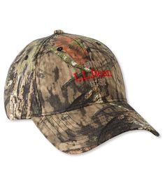 With comfortable, soft washed-chino twill feel and snug adjustable cam-lock back strap, you'll love wearing the durable L.L.Bean camo logo hat with hunting logo for on and off the field. One size fits all. Chino twill cotton. Spot clean. Embroidered L.L.Bean hunting logo. Low-profile style. Precurved bill. Durable stitching on panel. Adjustable cam-lock back strap. Imported.