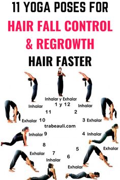 a woman doing yoga poses for hair fall control and regrowth in her faster