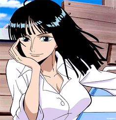 One Piece Robin, Nico Robin, A Woman, Gif, One Piece, Hair, Anime, Blue, Black