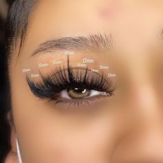 Long Doll Eye Lashes, Lash Extensions Strip Lash Look, Strip Lash Extensions Map, Doll Eye Lashes Extensions Map, Doll Eye Lashes Extension, Wispy Doll Eye, Full Volume Lash Extensions, Lashes Lengths, Doll Lash Extensions