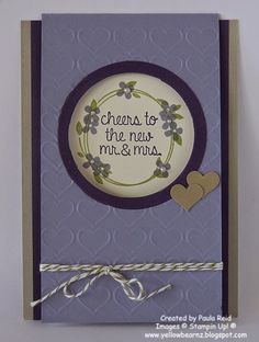 a close up of a greeting card with a paper circle on the front and bottom