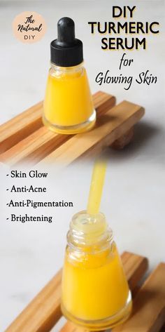 Turmeric Serum, Turmeric Skin Care, Clear And Glowing Skin, Diy Serum, Haut Routine, Natural Glowing Skin, Baking Soda Shampoo, Homemade Diy, Food Nutrition