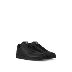 LOUIS VUITTON® - Rivoli Sneaker - Black Louis Vuitton Rivoli Sneaker, Louis Vuitton Mens Sneakers, Louis Vuitton Official, Sneaker Collection, Designer Sneakers, Mens Shoes Sneakers, Sneakers Black, Embossed Leather, Calf Leather