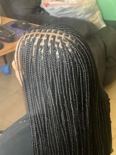 Micro Knotless, Knotless Plaits, Small Knotless Braids, Healthy Black Hair, Natural Braided Hairstyles, Natural Hair Bun Styles, Braided Styles