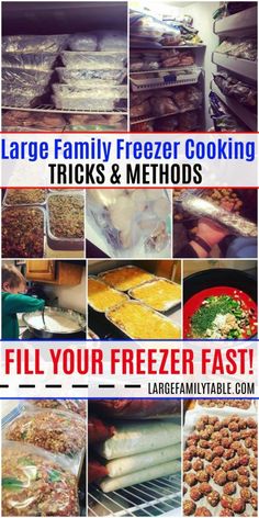 large family freezer cooking tricks and method to fill your freezer fast with frozen food