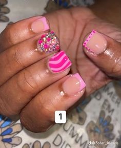 Blue Acrylic Nails, Ombre Acrylic Nails, Colored Acrylic Nails, Girly Acrylic Nails, French Tip Acrylic Nails, Pink French, Dope Nail Designs