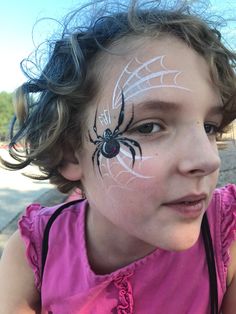 Spider Face Paint Easy, Face Painting Ideas For Kids Boys, Halloween Facepaint Kids, Fortnite Face Paint, Kids Halloween Facepainting, Raccoon Face Paint, Easy Face Painting Designs Step By Step, Cheek Art Face Paint Simple, Children’s Face Paint