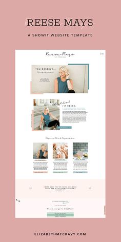 the website design for reese mays