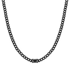 Add a touch of style to your look with this men's LYNX stainless steel curb chain necklace. Click on this JEWELRY & WATCHES GUIDE to learn about fit, styles, materials and more! Add a touch of style to your look with this men's LYNX stainless steel curb chain necklace. Click on this JEWELRY & WATCHES GUIDE to learn about fit, styles, materials and more! FEATURES Chain length: 22 in. Chain type: curb Chain width: 7 mm Clasp: lobster-claw Metal: stainless steel Plating: ion plated Finish: polished Formal Stainless Steel Necklace With Curb Chain, Classic Stainless Steel Necklace With Solid Links, Stainless Steel Chain Link Necklace With Solid Construction, Formal Stainless Steel Curb Chain Necklace, Black Curb Chain Necklace For Everyday, Everyday Black Curb Chain Necklace, Modern Stainless Steel Curb Chain Necklace, Stainless Steel Curb Chain Link Necklace, Gunmetal Stainless Steel Box Chain Necklace