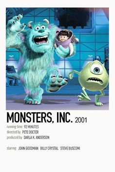 monsters, inc 2011 movie poster by john goodman / billy stanley / steve bussem