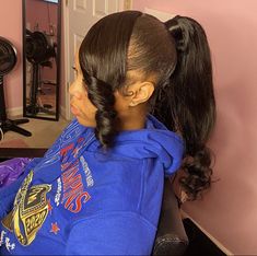 Birthday Hair Ponytail, Two Ponytails Hairstyles, Ponytail Hairstyles For Black Women Weave, Quick Weave Ponytail Hairstyles, Lemonade Braids Hairstyles, Weave Ponytail, Sew In Hairstyles