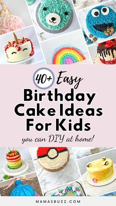 easy kids birthday cakes Easy Princess Cake, Easy Birthday Cakes, Birthday Cake Tutorial, Cake Designs For Kids, Easy Cakes