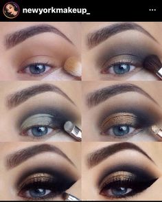 Brown Smokey Eye Makeup For Blue Eyes, Smokey Brown Eye Makeup Blue Eyes, Brown Smokey Eye Blue Eyes, Dark Smokey Eye Makeup Blue Eyes, Makeup To Make Blue Eyes Pop, Step By Step Smokey Eye For Blue Eyes, Wedding Makeup Blue Eyes, Eye Makeup Tutorial For Beginners, Easy Eye Makeup Tutorial