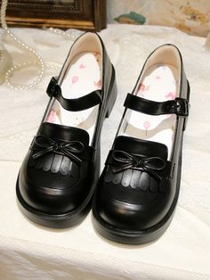 The price is for a pair of shoes only, others are not included.  Garment Size   	 		 			Size 			34 			35 			36 			37 			38 			39 			40 		 		 			Foot Length 			22 			22.5 			23 			23.5 			24 			24.5 			25 Black Mary Janes, Uniform Shoes, Jk Uniform, Mary Janes, Matte Black, Black