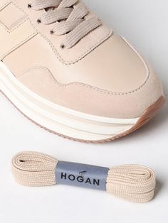 Sneakers HOGAN Woman color Beige Beige Sneakers, Hogan Sneakers, Italian Fashion Designers, Italian Fashion, Woman Colour, Womens Sneakers, Calf Skin, Baskets, Lace Up