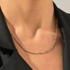 14k Real Solid Gold Figaro Chain Necklace for both Women and Men. Dainty Italian Layering Necklace is available from 14 to 18 inches chain length. This necklace will not only take your outfits to the next level but also boost your style. Gift a timeless jewelry to your boyfriend or best friend. Features * Made to Order. * Gold KT: 14KT * Custom Gold Color: Yellow Gold * Necklace 3.10 mm x 1.10 mm * Ready to Ship in 5-7 Business Days ✓ We care about the environment,the jewelry we cast is made with recycled gold. We source exclusively post-consumer material that is refined back to their pure elements to ensure that the gold is in the same quality. Our designs are made from 14k/18k/10k real solid gold ✓ We care about customer satisfaction and long-term relationship so our designs are made by Gold Figaro Chain, Figaro Necklace, Figaro Chain Necklace, Figaro Chains, Figaro Chain, Layering Necklace, Timeless Jewelry, Your Boyfriend, Rose Gold Necklace