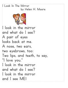 an image of a poem with words written in the middle and two children's faces on