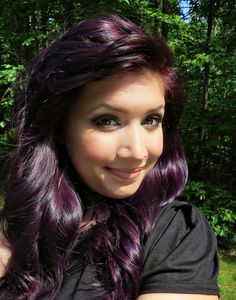 Dark Purple Hair Dye, Dark Purple Hair Color, Dark Ombre Hair, Dyed Hair Purple, Violet Hair, Burgundy Hair