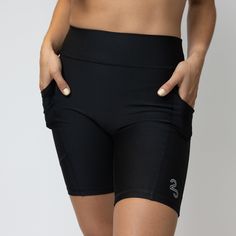 Side-Pocket Biker Shorts | Black - Up10 activewear Black Bottoms With Built-in Shorts For Pilates, Fitted Sporty Shorts With Hip Pockets, Sporty Fitted Shorts With Hip Pockets, Fitted Gym Shorts With Pockets, Athletic Shorts With Functional Pockets, Functional Black Activewear With Hip Pockets, Functional Knee-length Bottoms With Built-in Shorts, Black Compression Biker Shorts For Pilates, Functional Compression Knee-length Shorts